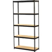 Lorell Narrow Steel Shelving 60" Height x 30" Width x 12" Depth 66964